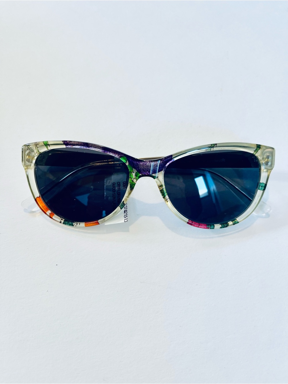 GUCCI SUNGLASSES GG 3742 2G2 140 OPTYL FLORA BUTTERFLY METALLIC TEMPLES